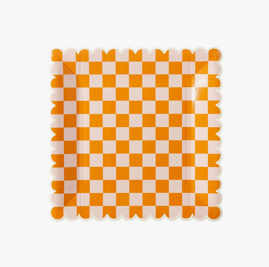 Checkered Paper Plate