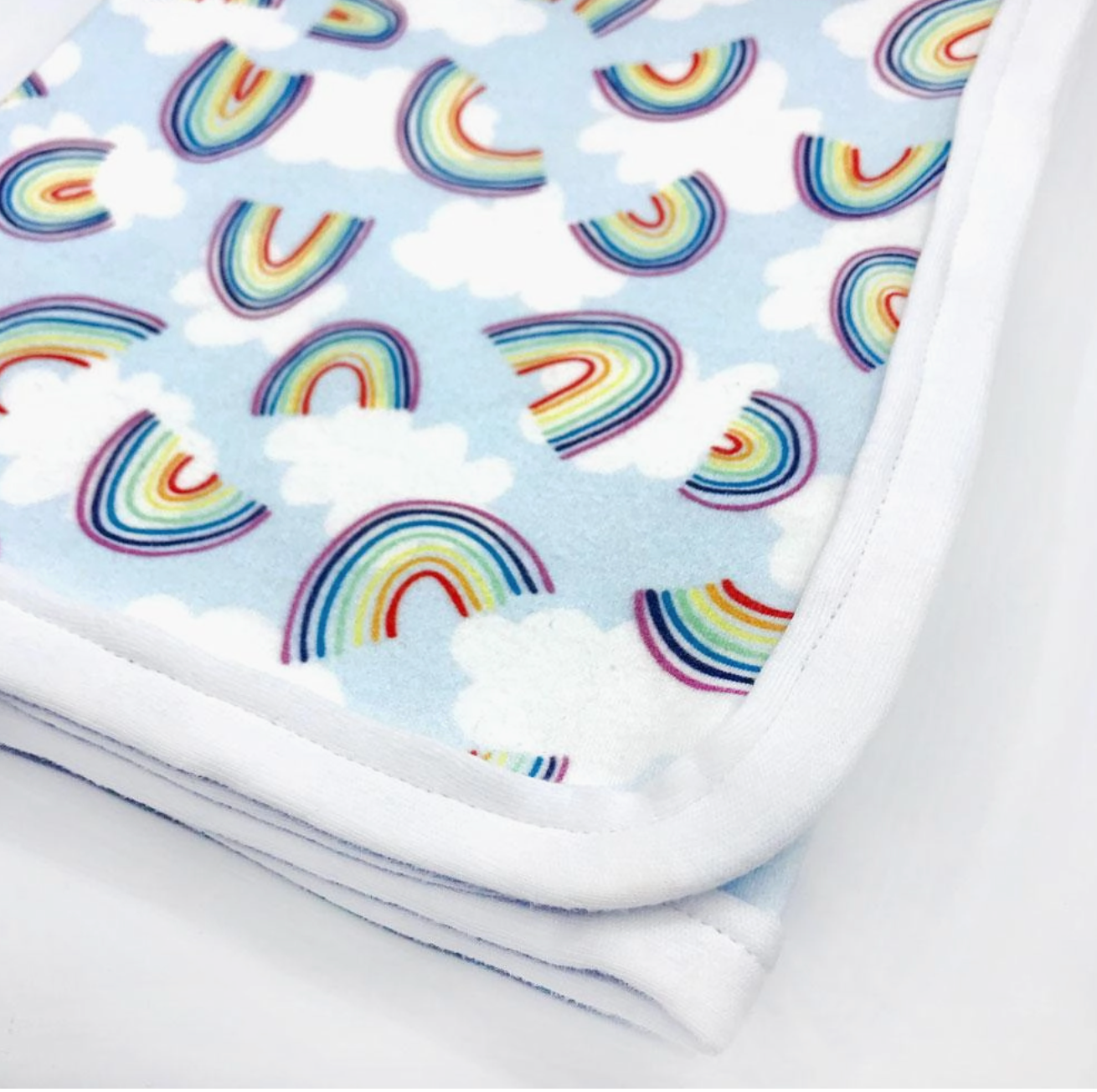 Rainbow Sky Organic Cotton Baby Blanket