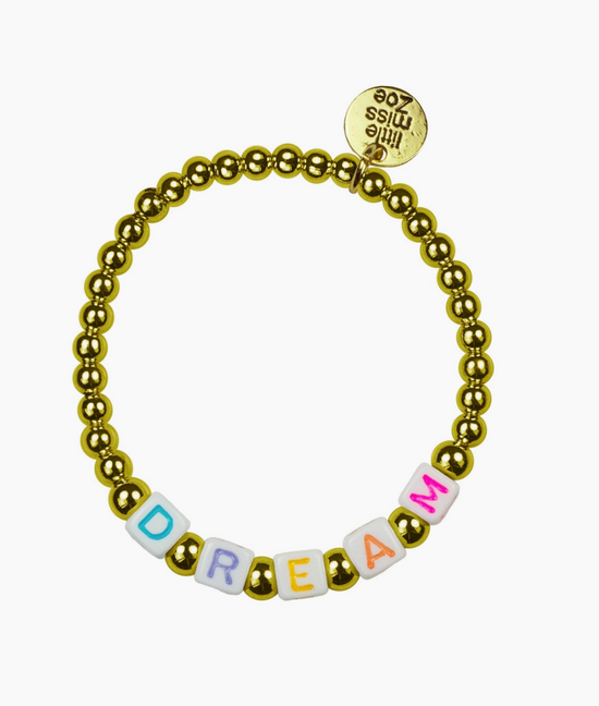 Beaded Word Kids Bracelet - Assorted Gold or Silver