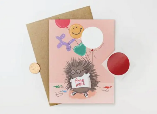Porcupine Scratch-off Birthday Card