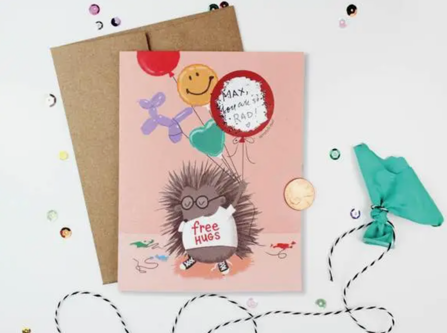 Porcupine Scratch-off Birthday Card