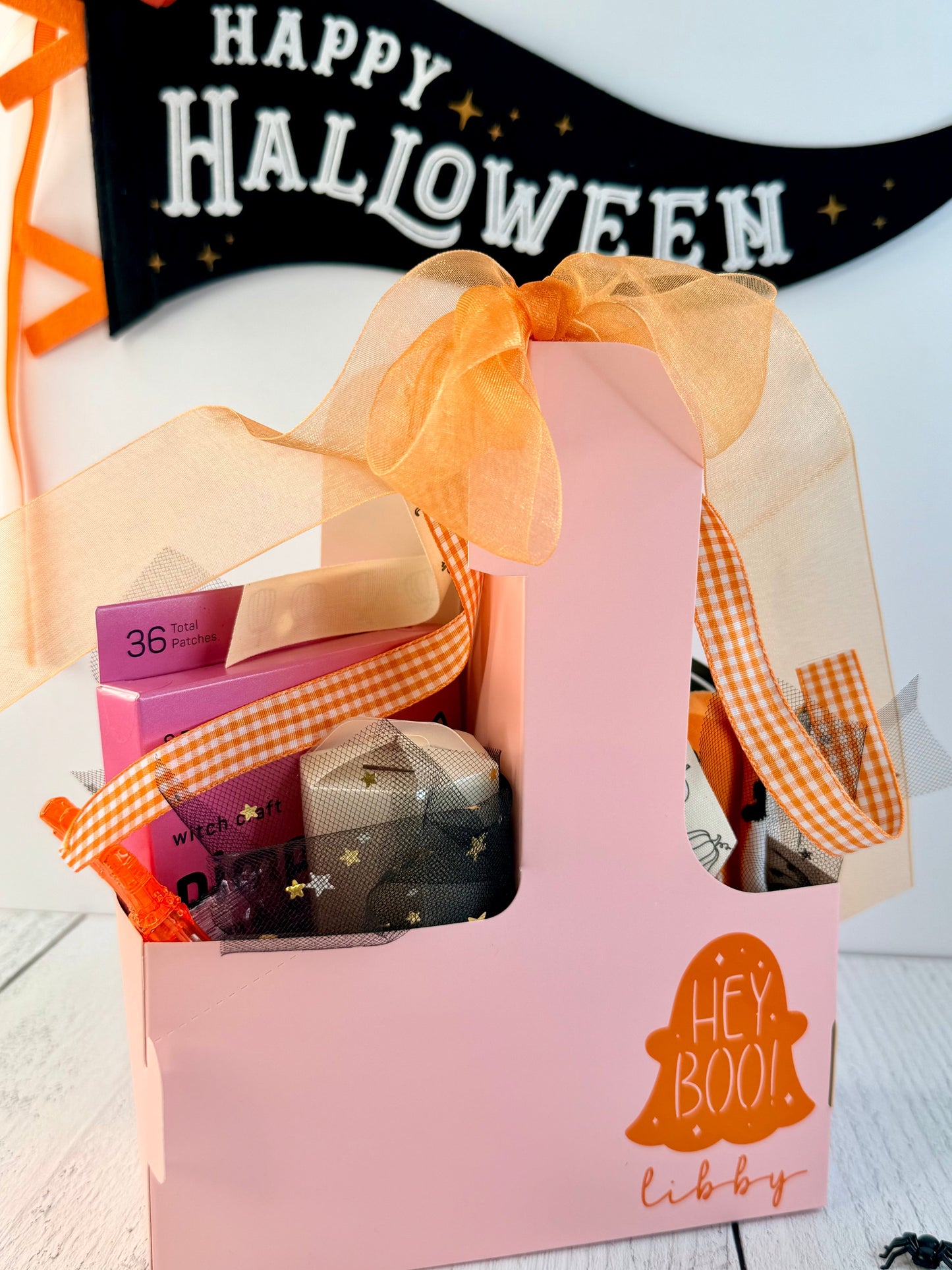 Pre-made Halloween boo bags for kids filled with treats and seasonal surprises
