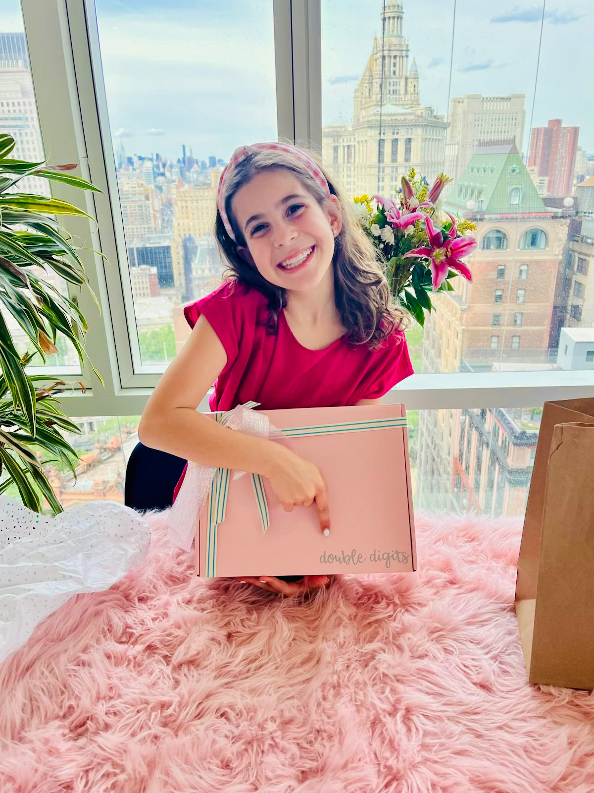 Personalized Double Digits birthday gift box for a 10-year-old girl