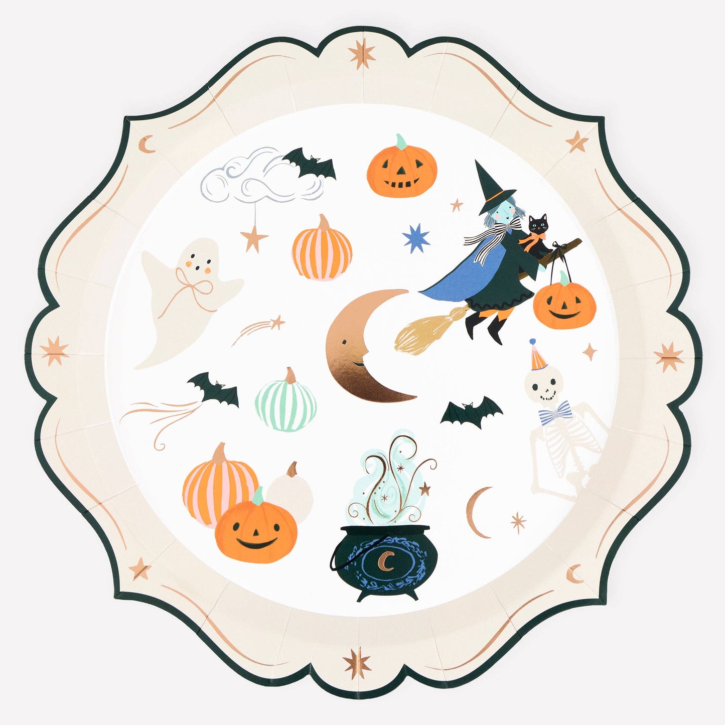 Ornate Edge Halloween Dinner Plates