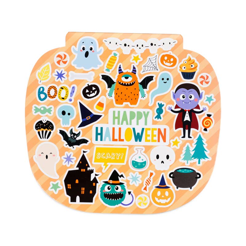 Spooky Stickers in Pumpkin Shaped Sticker Book
