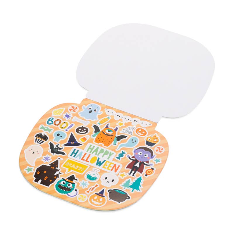 Spooky Stickers in Pumpkin Shaped Sticker Book