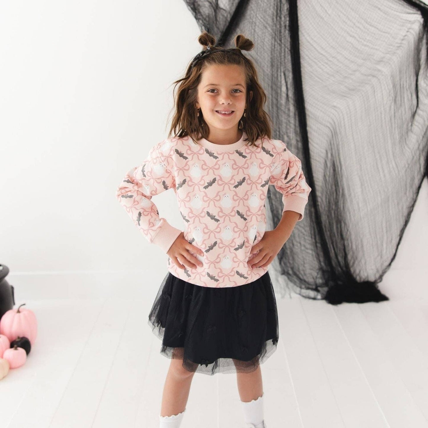 Glitter Bat Halloween Bow Headband - Kids Hair Accessories