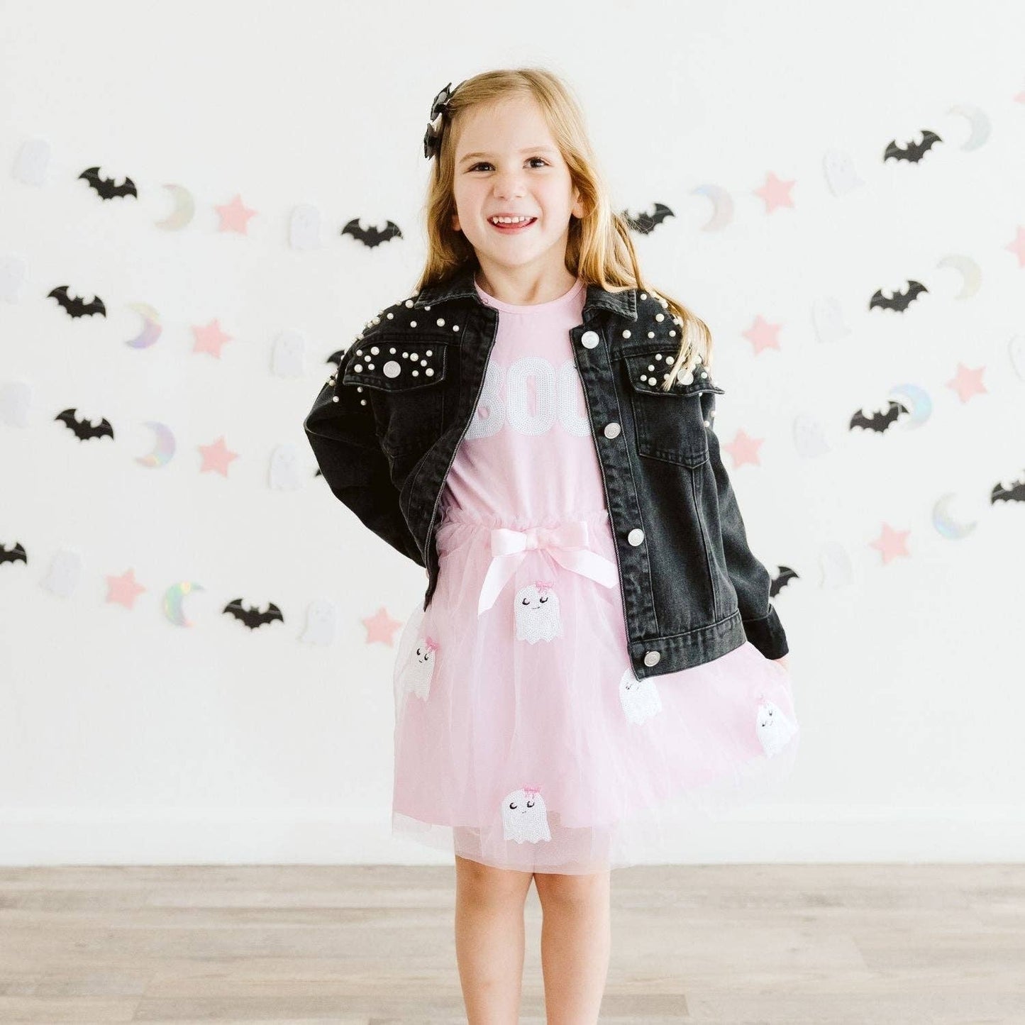 Glitter Bat Halloween Bow Clip Set - Hair Accessories - Kids