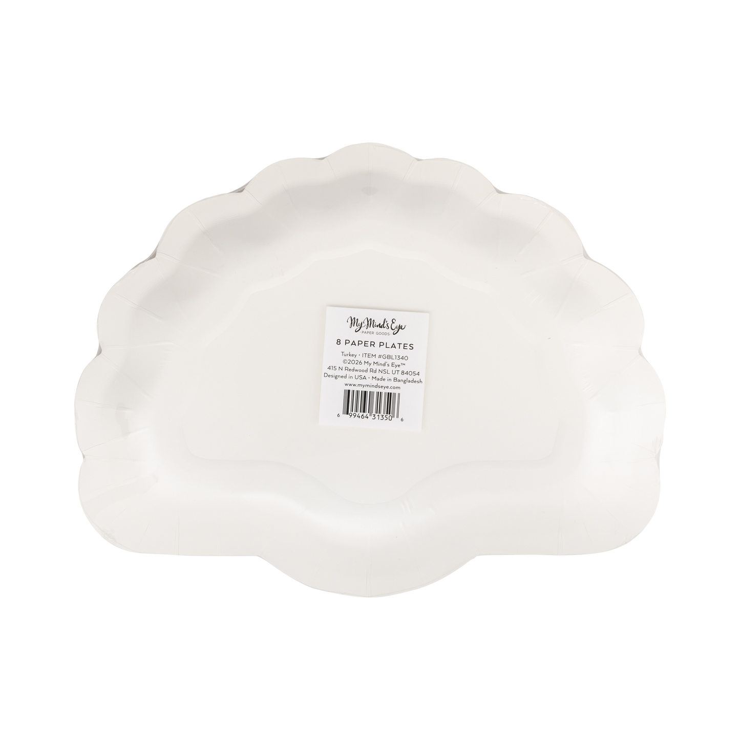 GBL1340 - Gobble Turkey Shaped Paper Plates