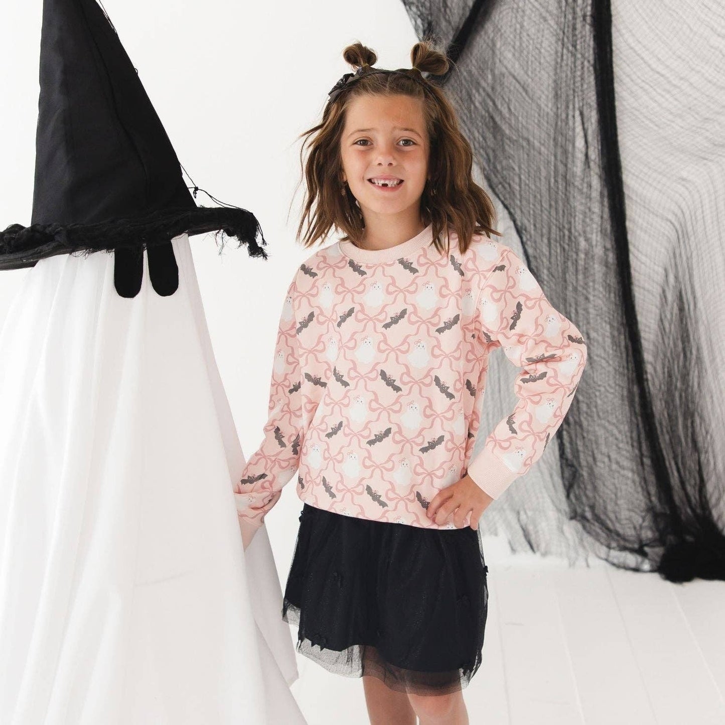 Glitter Bat Halloween Bow Headband - Kids Hair Accessories