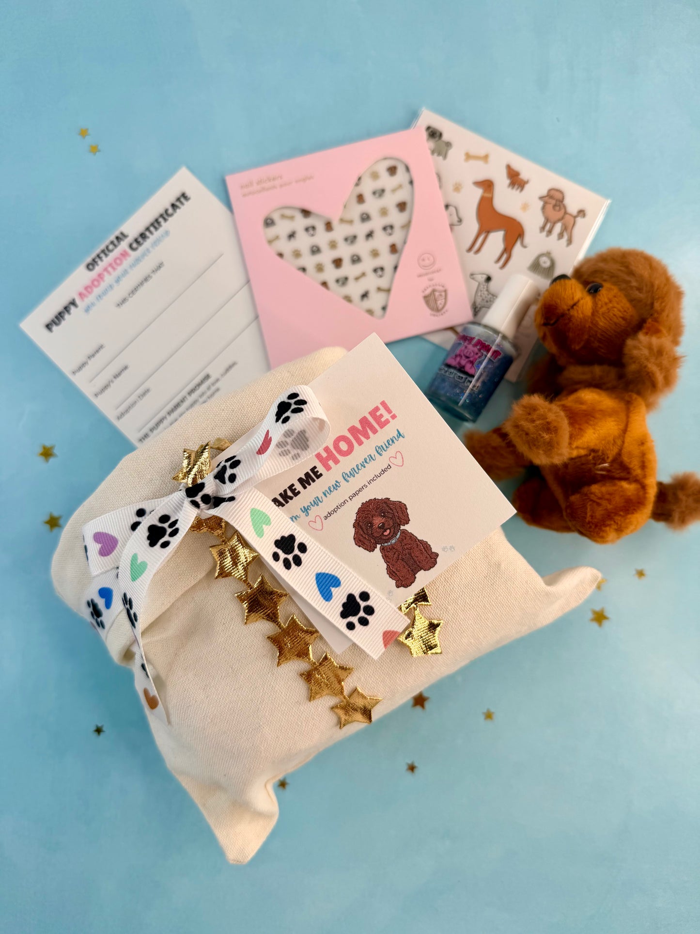 Pre-Made Adopt-a-Puppy Party Favor Set