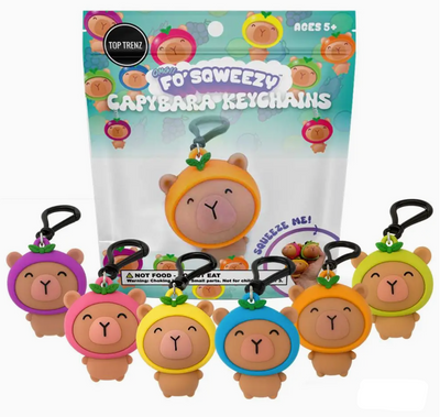 Fo Sqweezy Capybara Squish Keychains