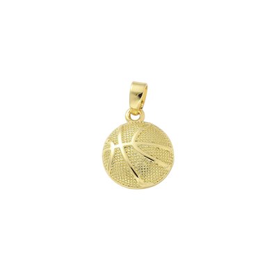Gold pendant on a white background