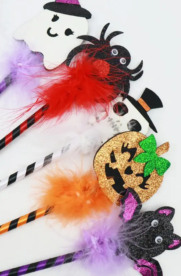 Fun Halloween Feather Pen