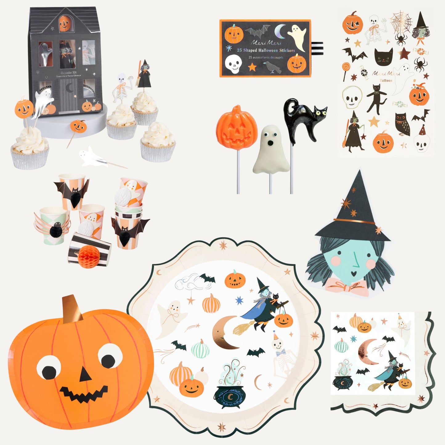 Halloween Party Bundle for 8 - Tableware, Treats & Favors - Bundle & Save