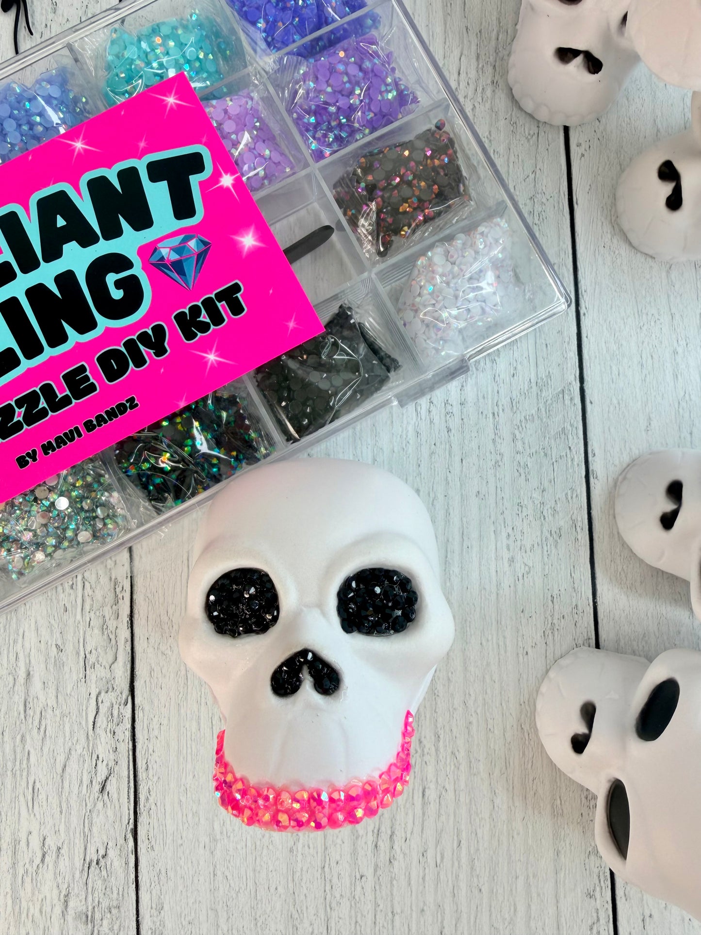 Halloween Squishy Skull Bling Activity Kit | Set of 6