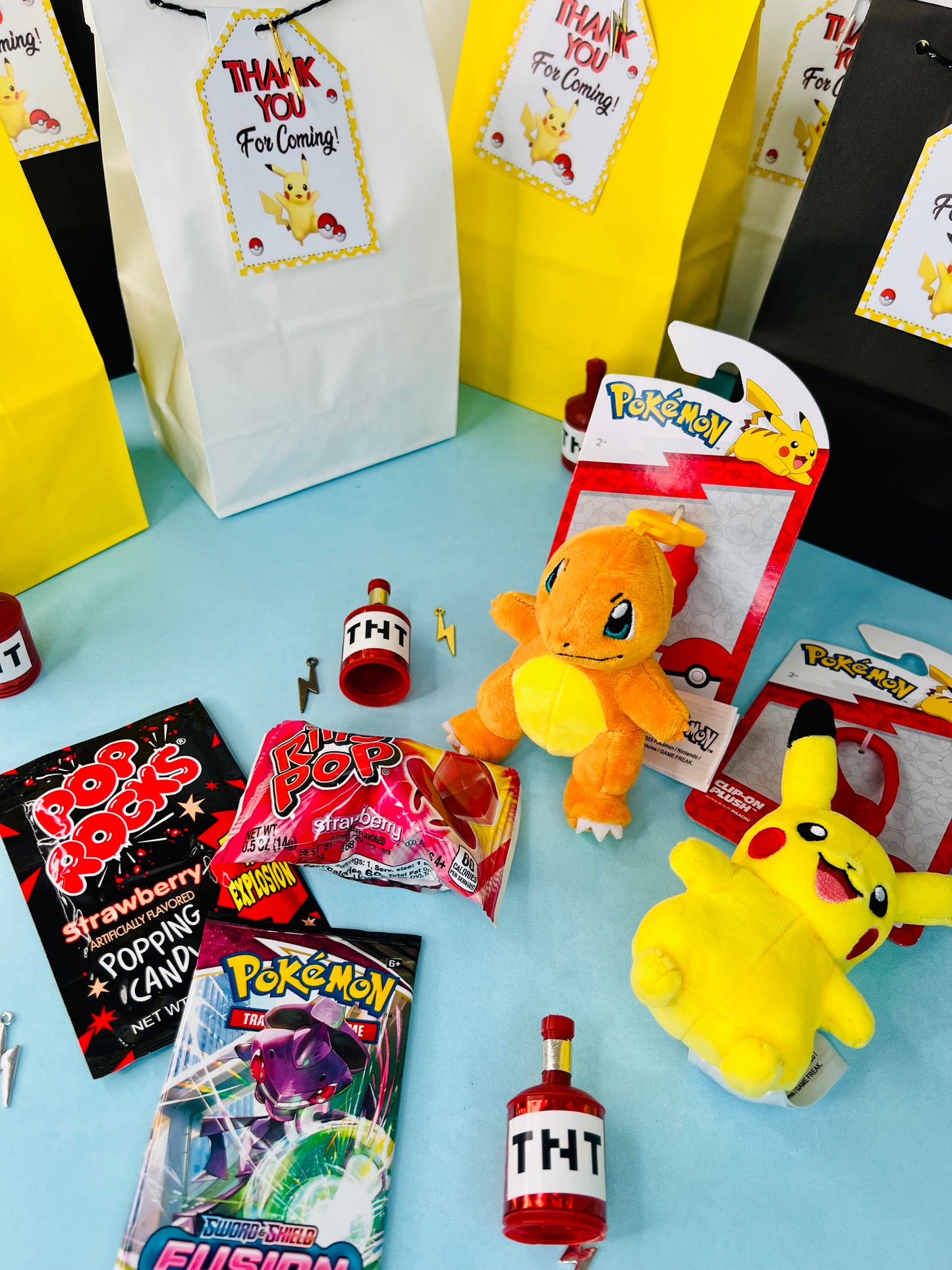 Pre-Made Pokemon Plush Party Favor Set For Kids Ivy & Bugz Pre-Made Pokemon Plush Party Favor Set For Kids Ivy & Bugz