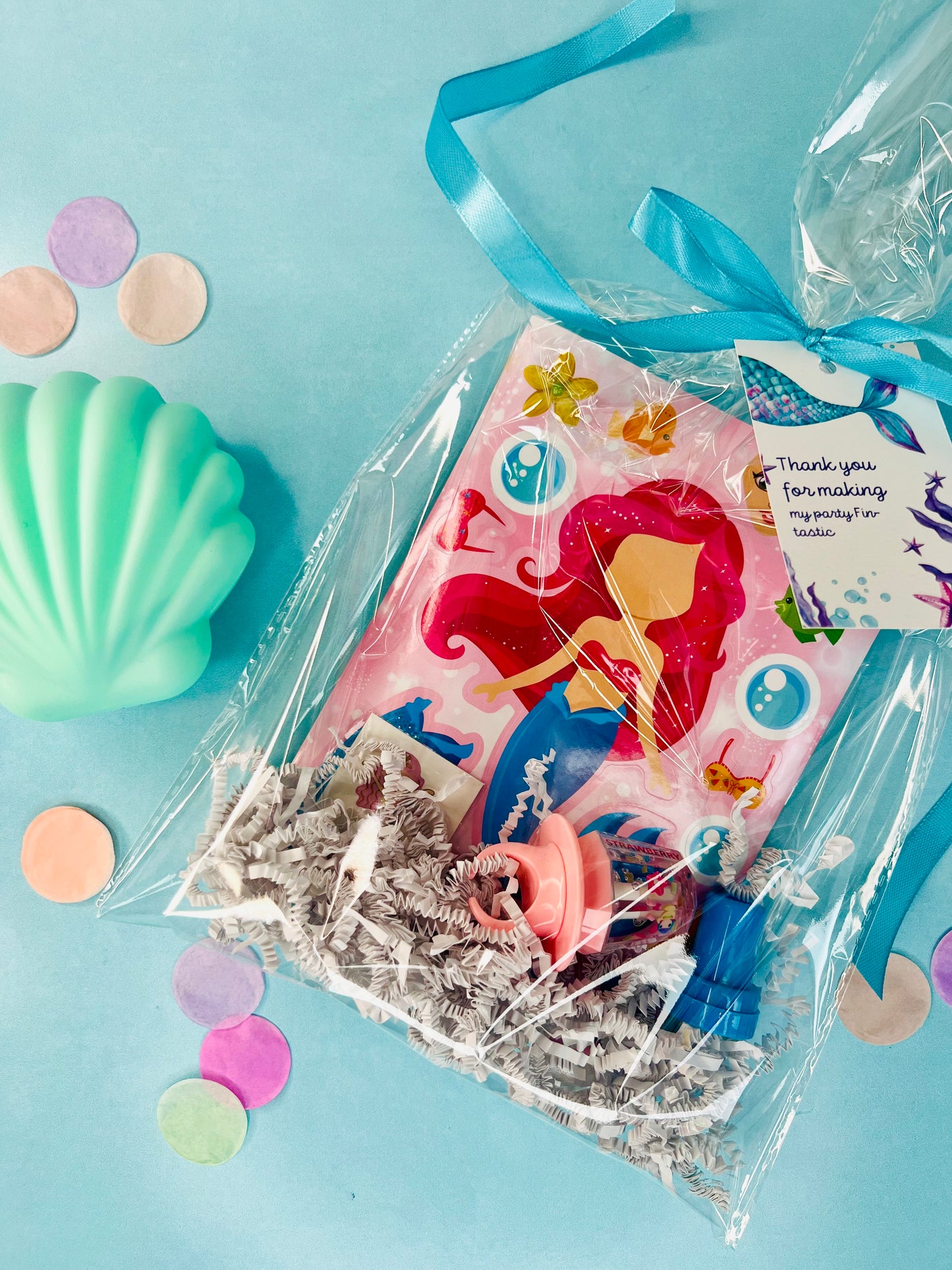 Pre-Made Glossy Mermaid Party Favor Set