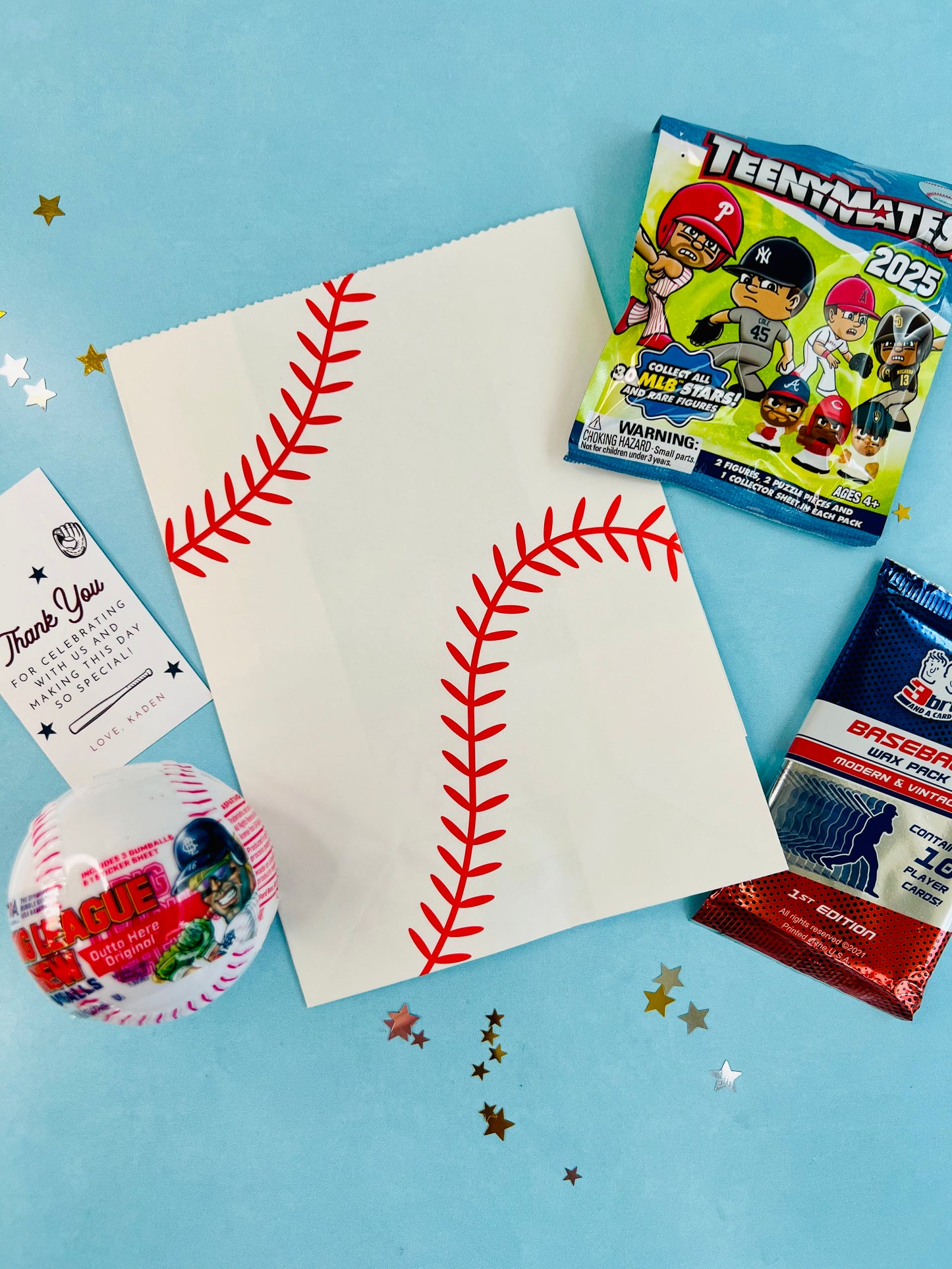 Pre-Made Baseball Homerun Party Favor Set