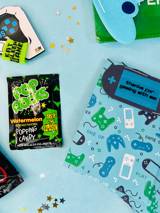 Pre-Made Thanks For Gaming With Me Party Favor Set