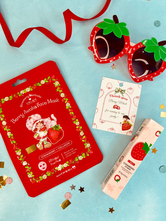 Pre-Made Strawberry Shortcake Spa Party Favor Set