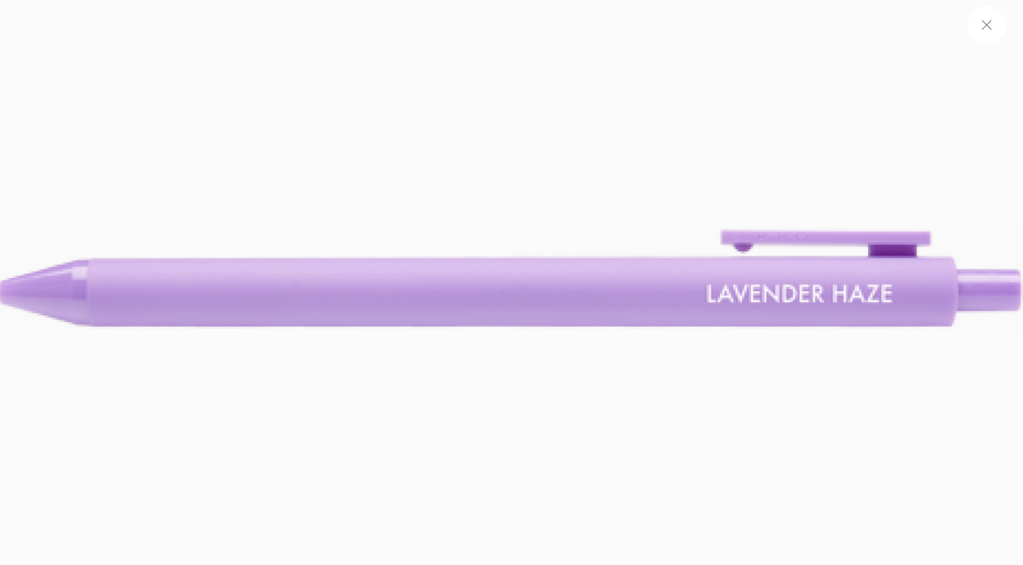 Purple pen labeled 'Lavender Haze' on a white background
