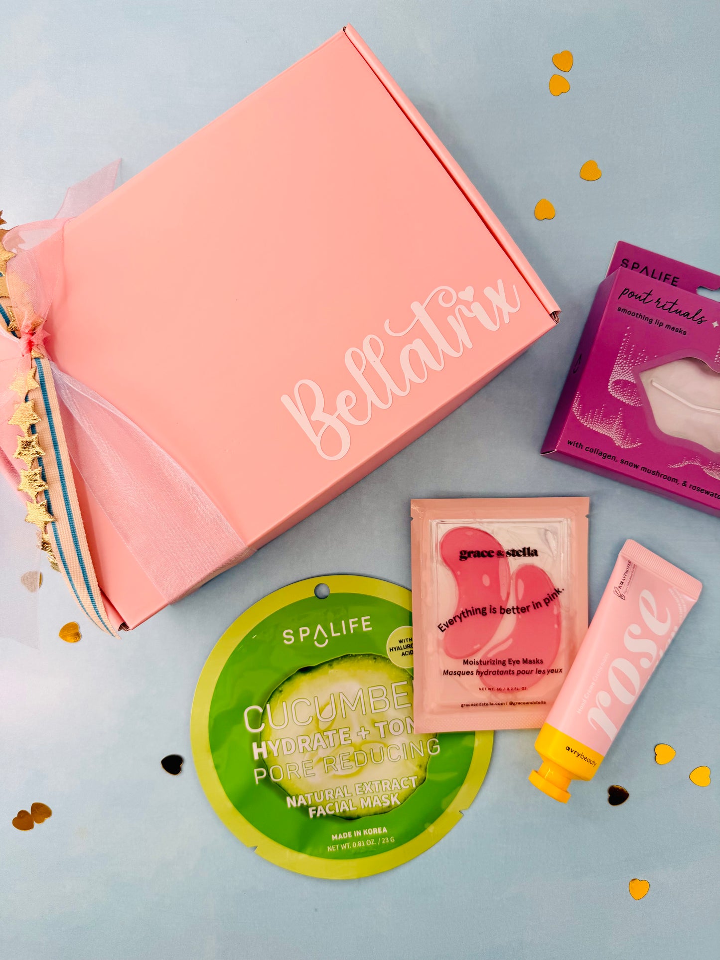 Personalized pink HOCO ’26 homecoming GRWM gift box for teen girls