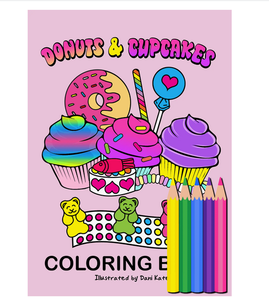 Donuts and Cupcakes Mini Coloring Book
