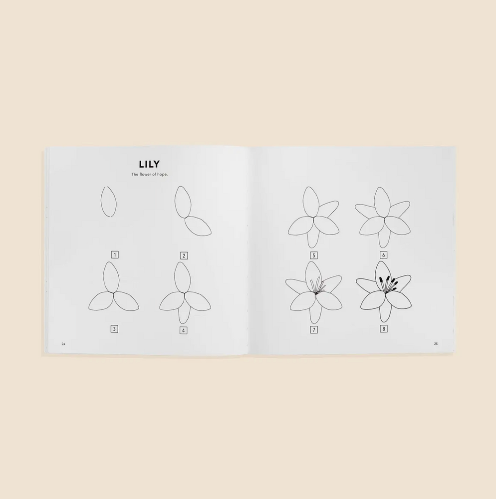 Modern Flowers: A How to Draw Book for Kids