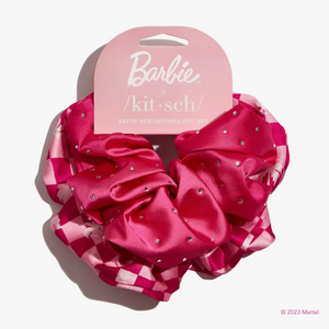 
            
                Load image into Gallery viewer, Barbie X Kitsch Satin Brunch Scrunchies 2pc Set
            
        