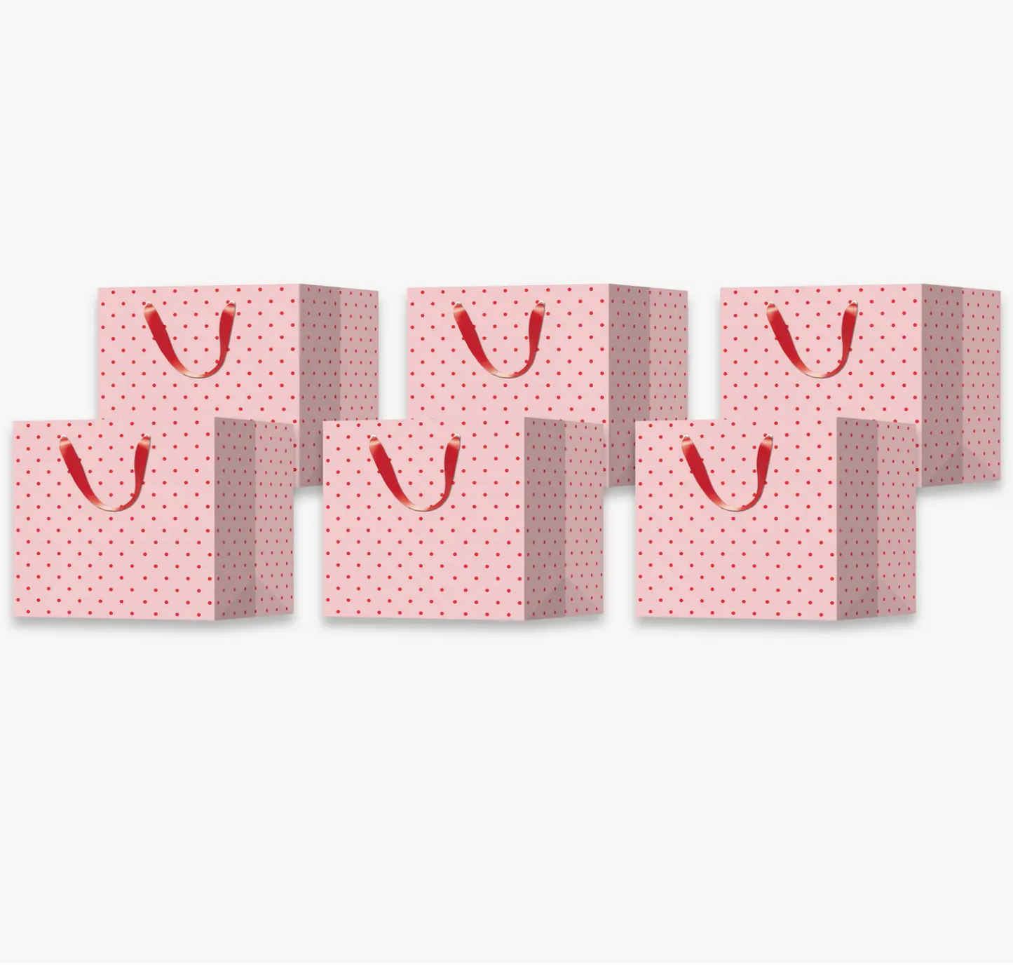 Load image into Gallery viewer, Pink Red Polka Dots Mini Gift Bags
