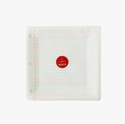 Back To School Notebook Paper Plate