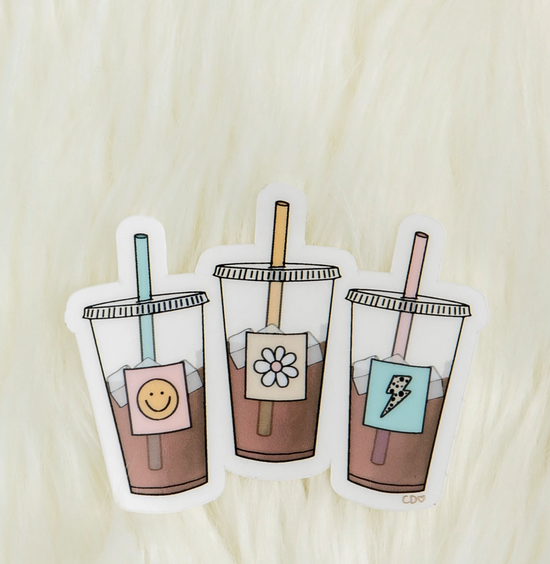 Load image into Gallery viewer, Iced Coffee Clear Sticker
