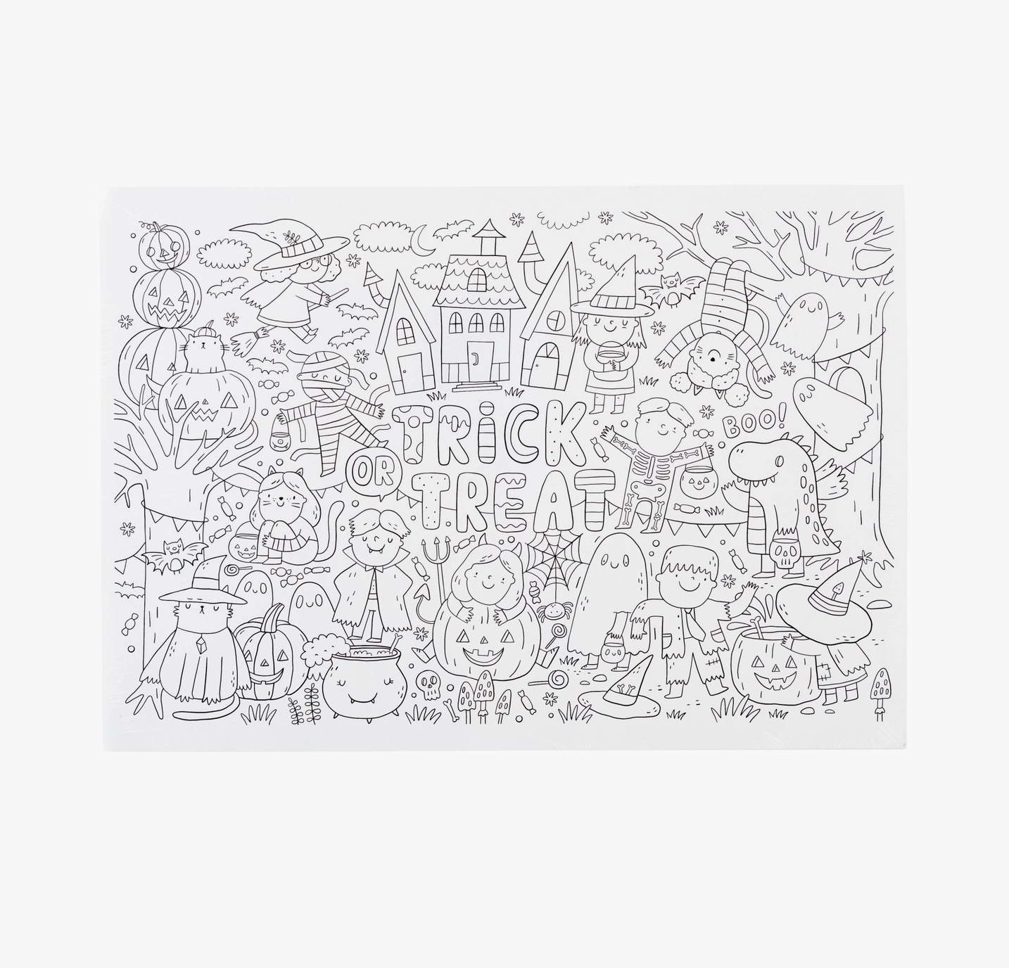 Halloween Coloring Paper Placemat