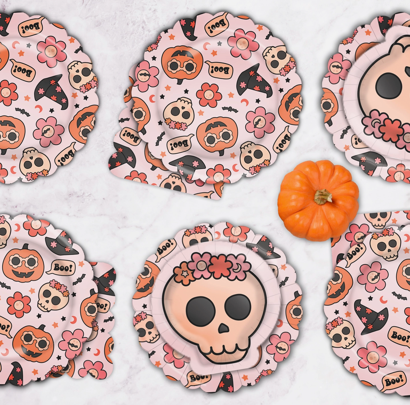 Groovy Halloween Icon Plates