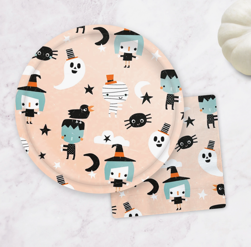 Halloween Friends Icon Paper Plates