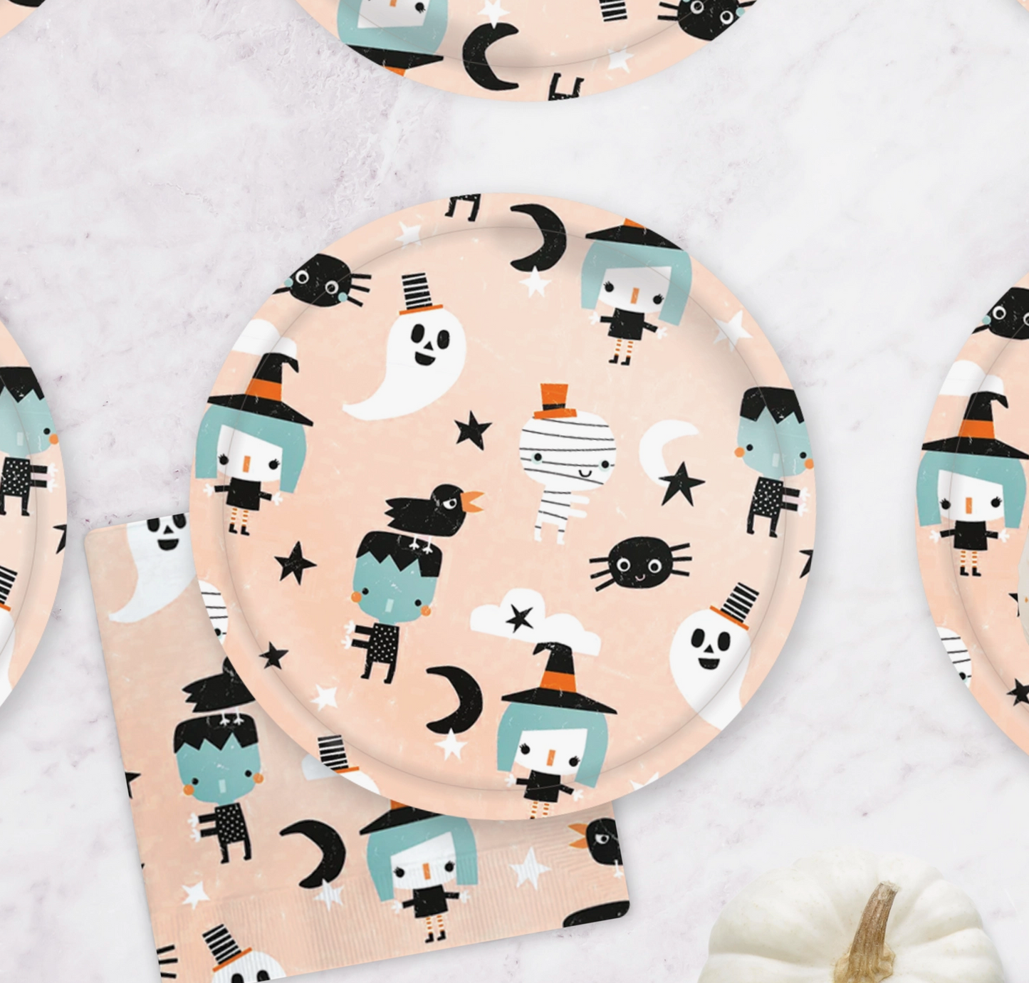 Halloween Friends Icon Paper Plates