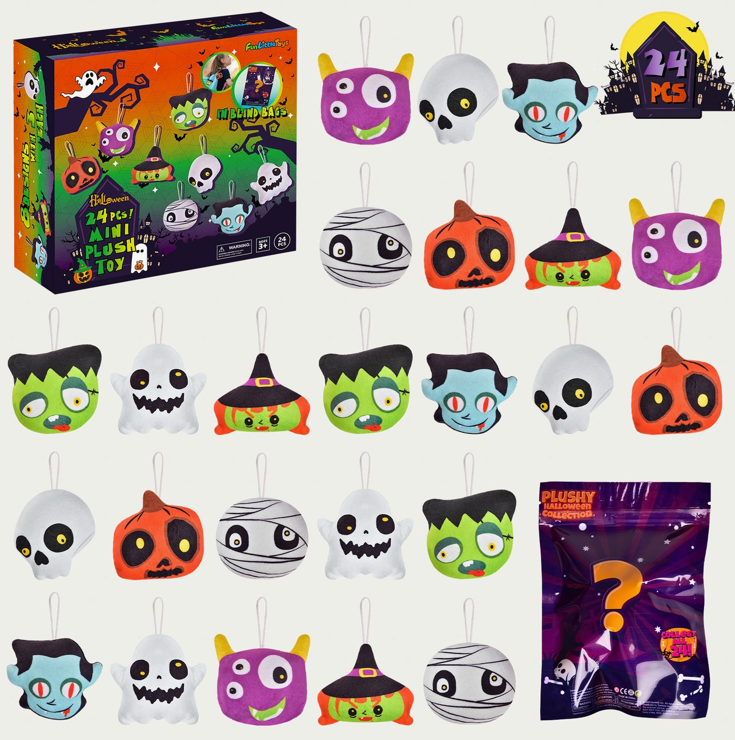 Halloween Mini Plush Toy Set - Blind Bags