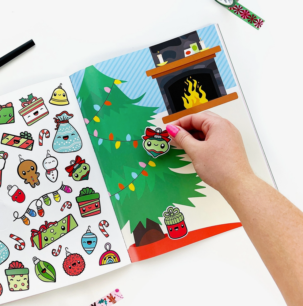 Draw-Along Christmas Sticker Book