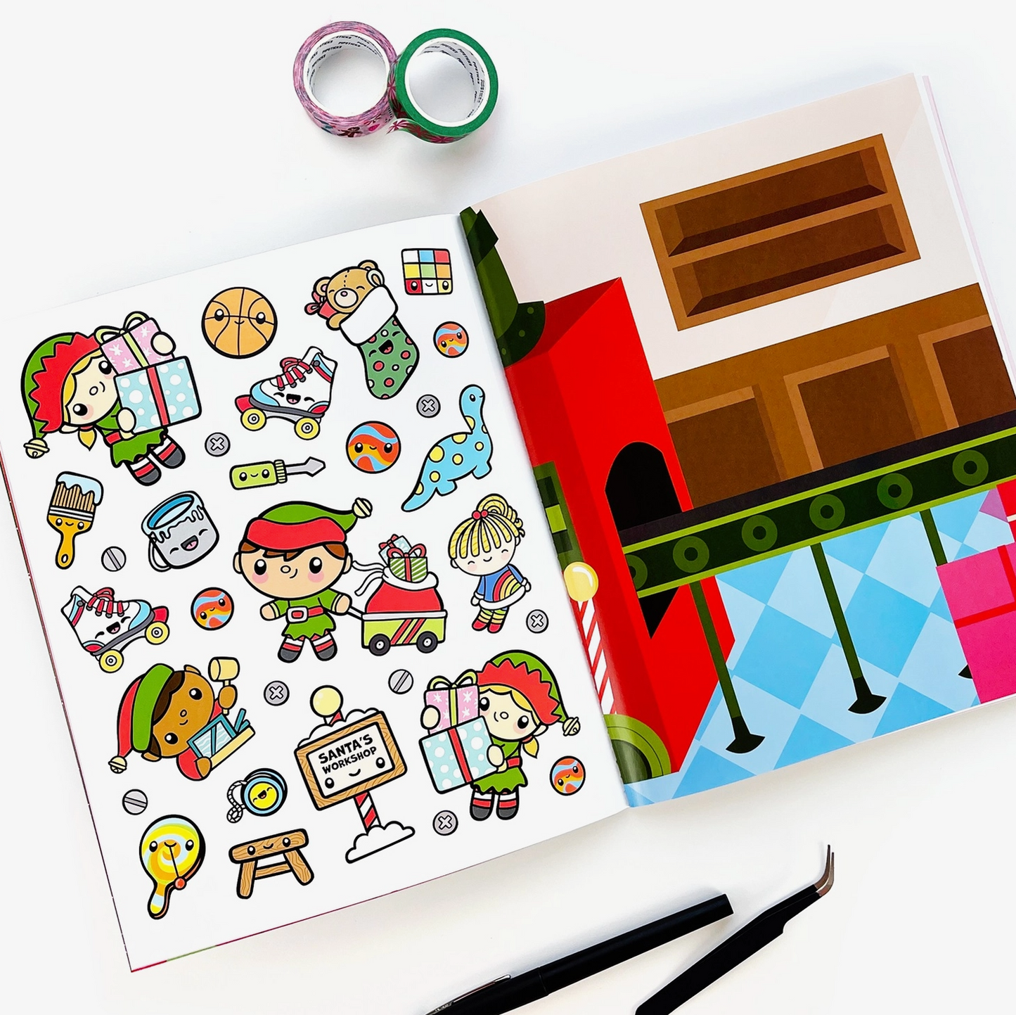 Draw-Along Christmas Sticker Book