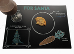 Chalkboard Santa's Cookies Coloring Placemat