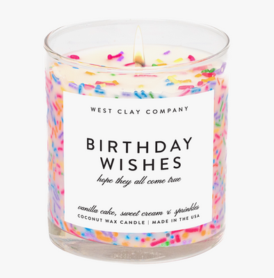 Birthday Wishes Sprinkle Candle