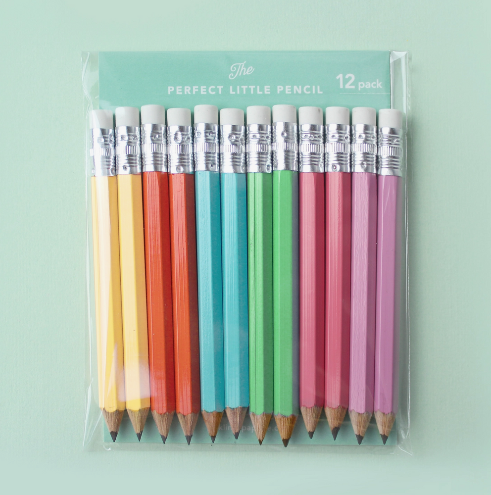 Set of 12 Mini Color Pencils, Sharpener and Eraser – Edison Novelty