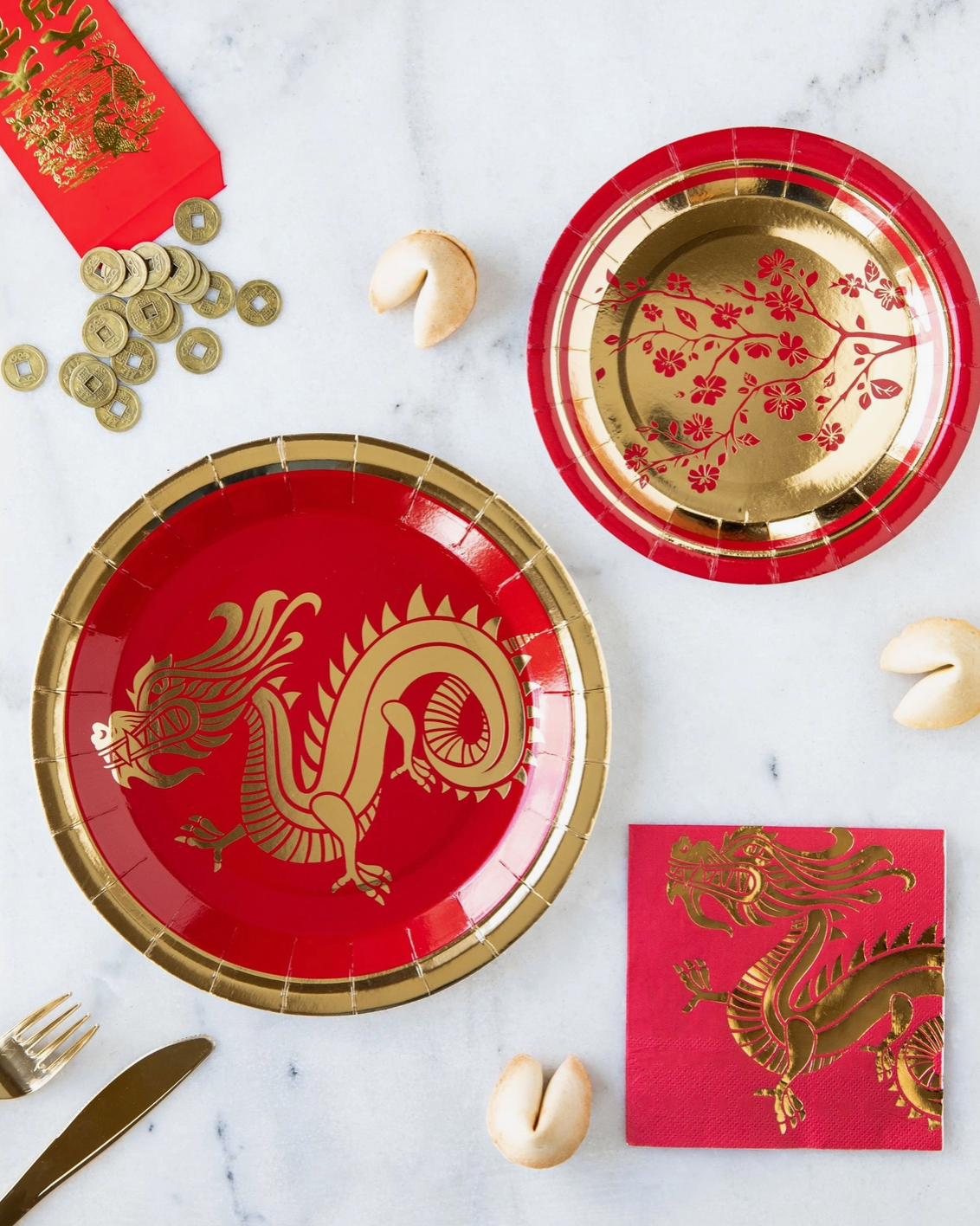 Lunar New Year Dragon Plates