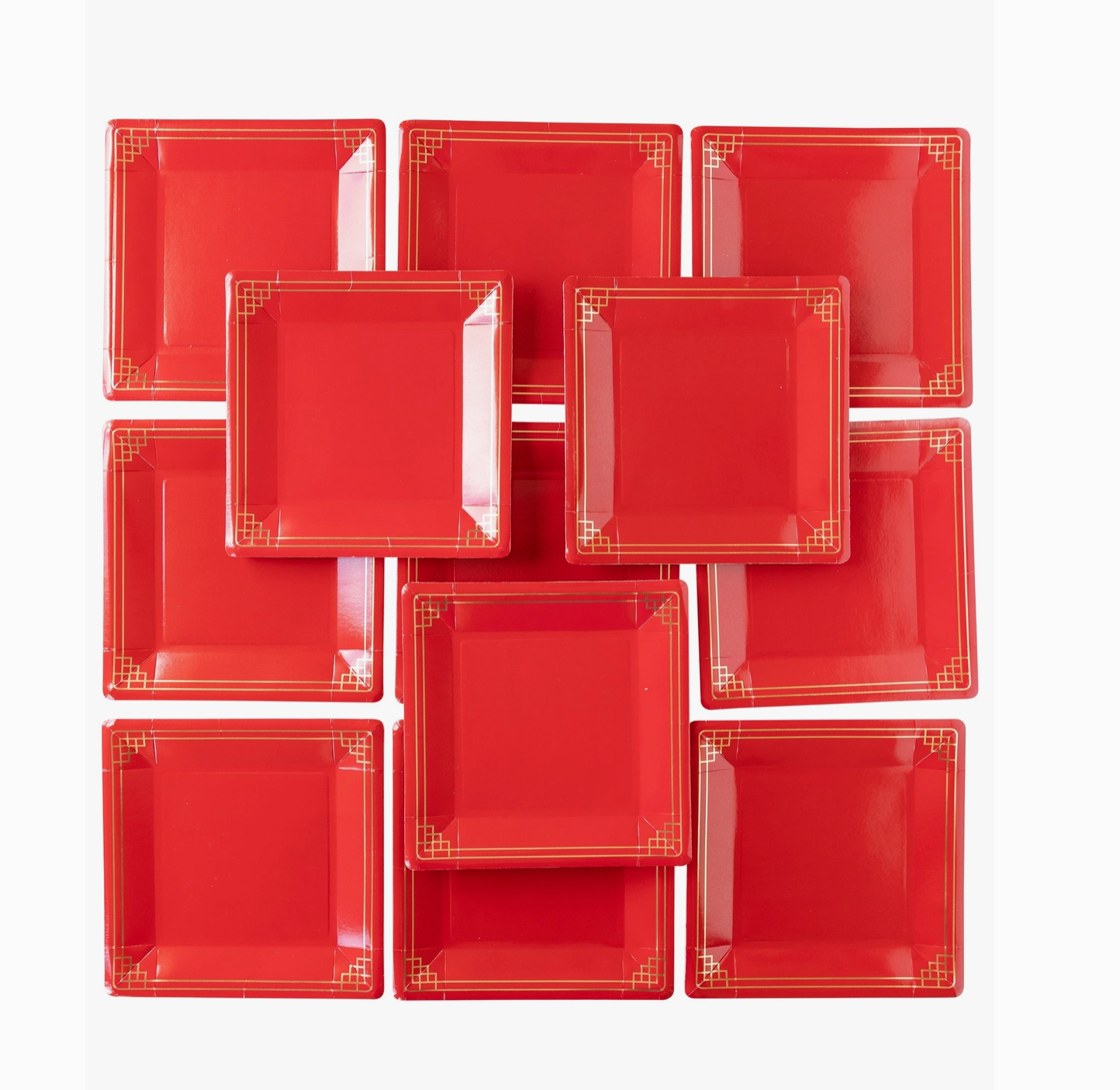 Lunar New Year Square Border Plate