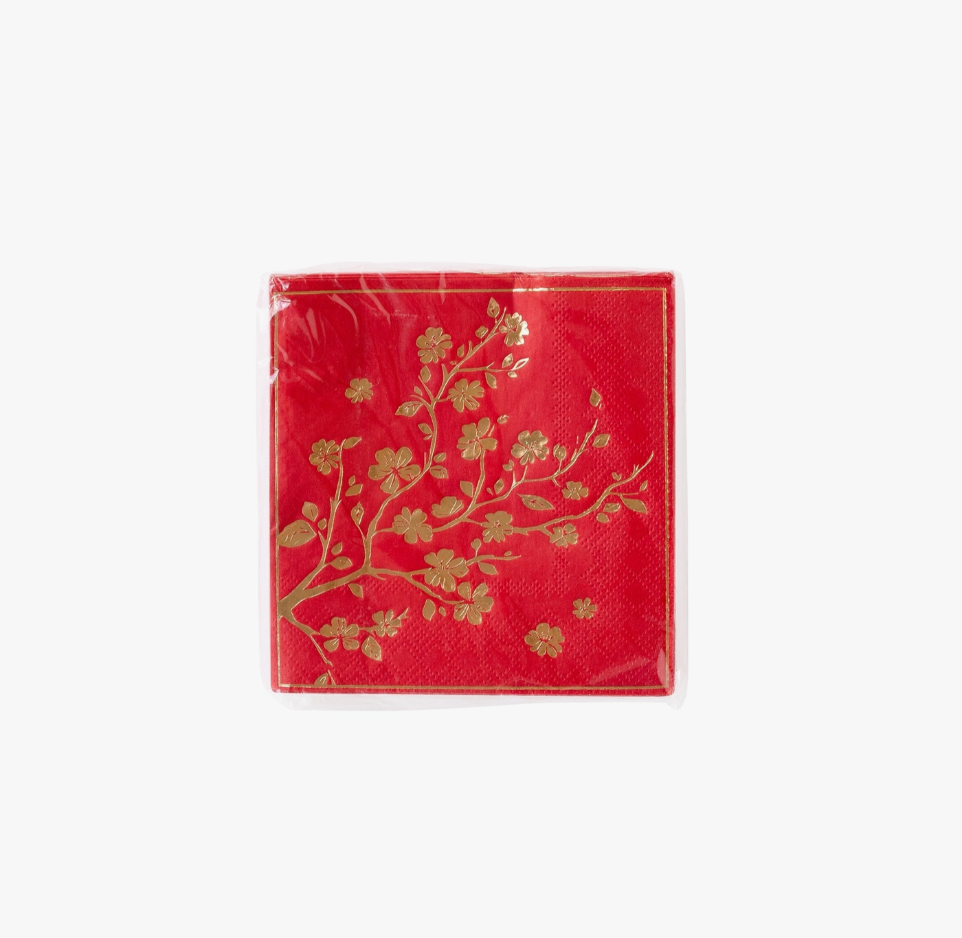 Lunar New Year Foiled Floral Branch Napkin