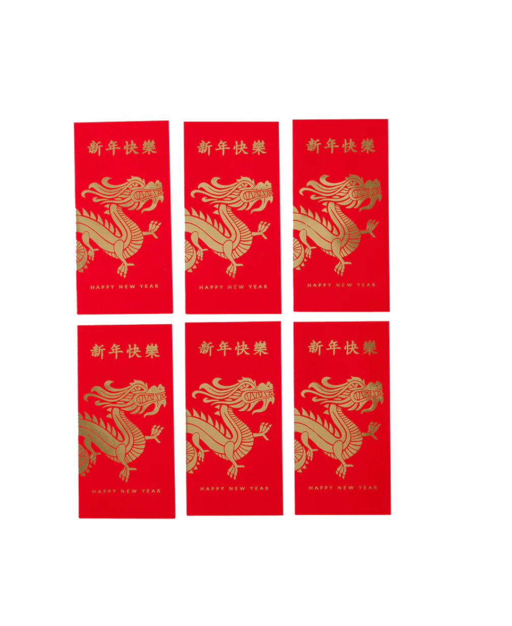 Red Envelopes Lunar New Year Dragon