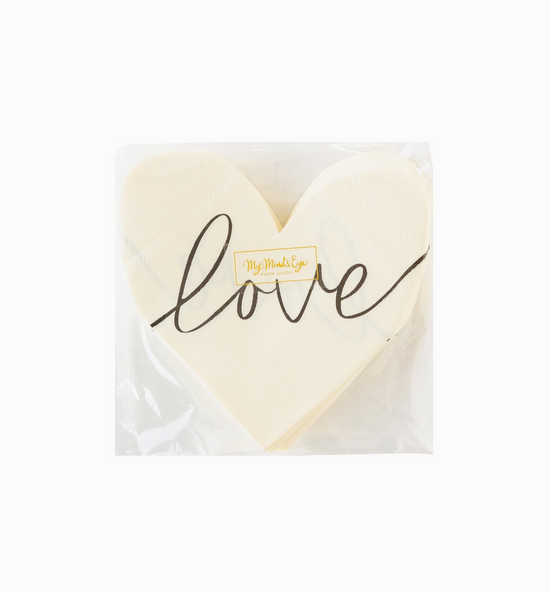 Love Heart Shaped Paper Napkin