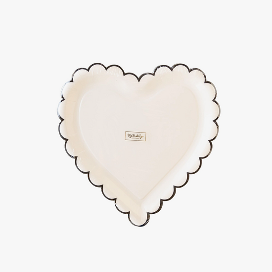 Scalloped Heart Paper Plate