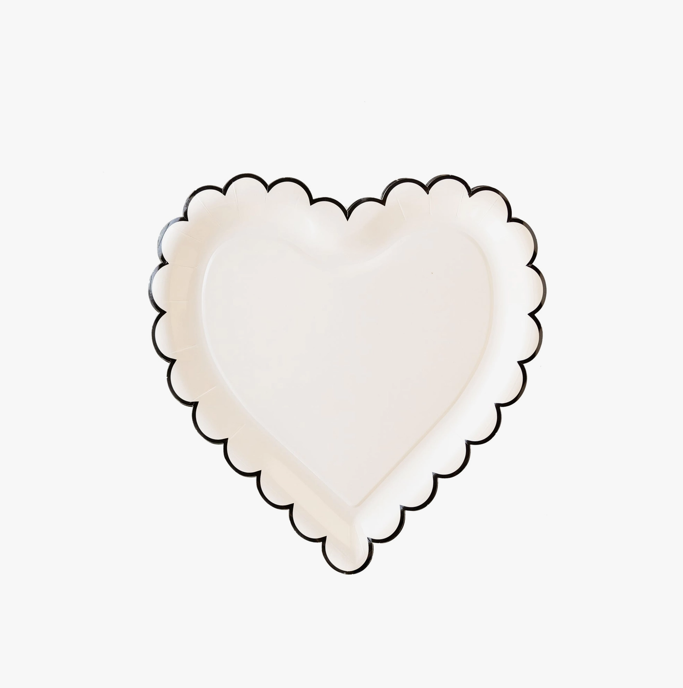 Scalloped Heart Paper Plate